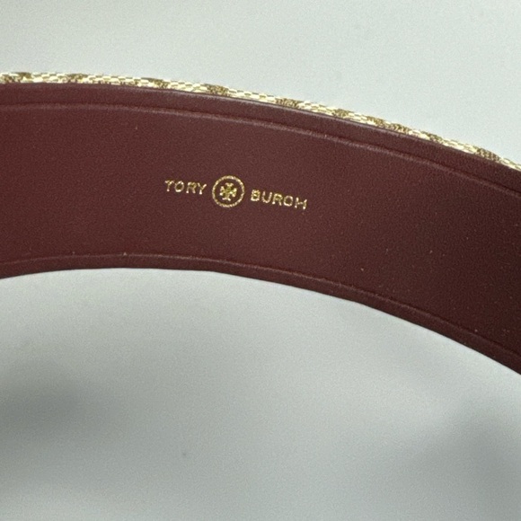 Tory Burch New T Monogram Canvas Headband Hazel - Picture 9 of 11